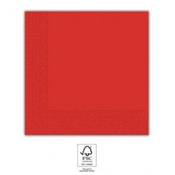 Red Unicolour, Piros szalvéta 20 db-os 33x33 cm FSC Red Unicolour, Piros szalvéta 20 db-os 33x33 cm FSC