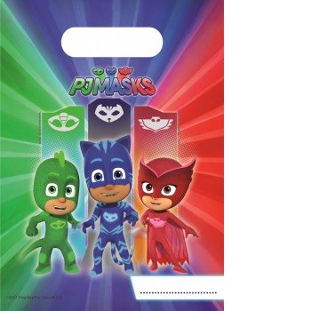 PJ Masks, Pizsihősök ajándéktasak 6 db-os PJ Masks, Pizsihősök ajándéktasak 6 db-os