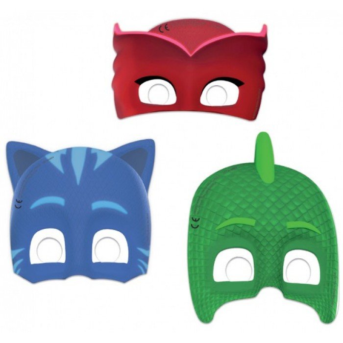 PJ Masks, Pizsihősök Maszk, álarc 6 db-os