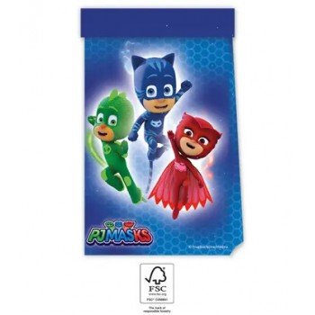 PJ Masks, Pizsihősök papírzacskó 4 db-os FSC PJ Masks, Pizsihősök papírzacskó 4 db-os FSC