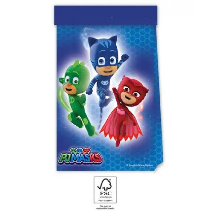 PJ Masks, Pizsihősök papírzacskó 4 db-os FSC