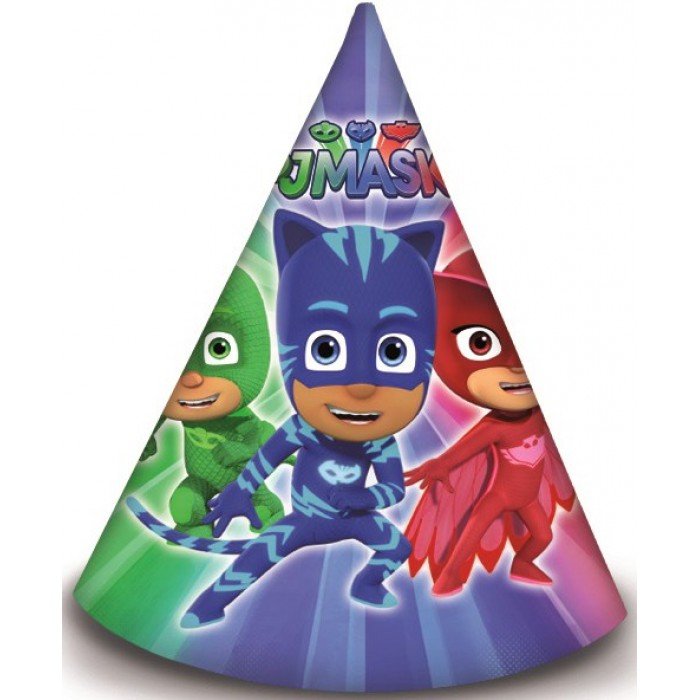 PJ Masks, Pizsihősök Parti kalap, csákó 6 db-os