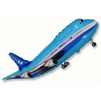 Plane Blue, Repülő fólia lufi 61 cm (WP) Plane Blue, Repülő fólia lufi 61 cm (WP)