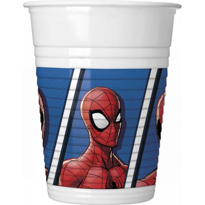 Spiderman Crime Fighter, Pókember műanyag pohár 8 db-os 200 ml