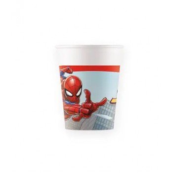 Spiderman Crime Fighter, Pókember papír pohár 8 db-os 200 ml FSC