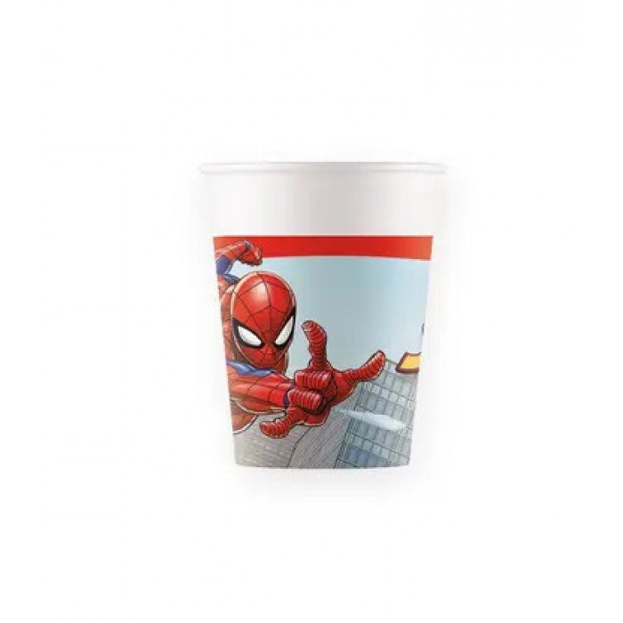 Spiderman Crime Fighter, Pókember papír pohár 8 db-os 200 ml FSC