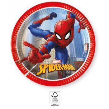Spiderman Crime Fighter, Pókember papírtányér 8 db-os 20 cm FSC Spiderman Crime Fighter, Pókember papírtányér 8 db-os 20 cm FSC