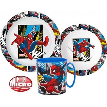 Pókember étkészlet, micro műanyag szett