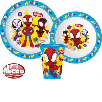 Pókember étkészlet, micro műanyag szett