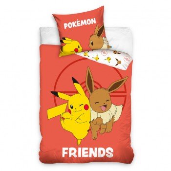 Pokémon Friends ágyneműhuzat 140×200cm, 70×90 cm Pokémon Friends ágyneműhuzat 140×200cm, 70×90 cm