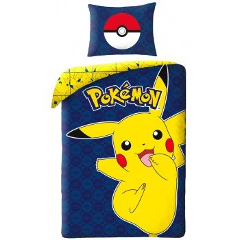Pokémon Joyful Pikachu ágyneműhuzat 140×200cm, 70×90 cm Pokémon Joyful Pikachu ágyneműhuzat 140×200cm, 70×90 cm