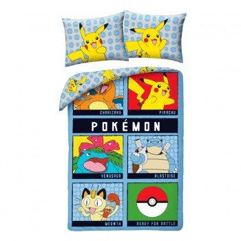 Pokémon Ready for Battle ágyneműhuzat 140×200cm, 70×90 cm Pokémon Ready for Battle ágyneműhuzat 140×200cm, 70×90 cm