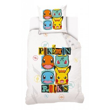Pokémon Rocks ágyneműhuzat 140×200cm, 70×90 cm Pokémon Rocks ágyneműhuzat 140×200cm, 70×90 cm