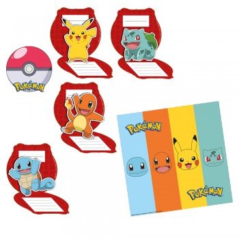 Pokémon Thunder party meghívó 8 db-os Pokémon Thunder party meghívó 8 db-os