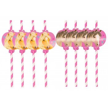 Póni papír szívószál, 8 db-os szett Póni papír szívószál, 8 db-os szett