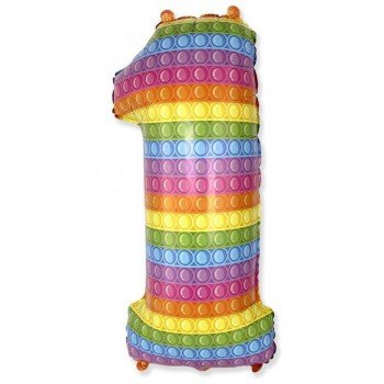 Pop It 1-es szám fólia lufi 69 cm Pop It 1-es szám fólia lufi 69 cm