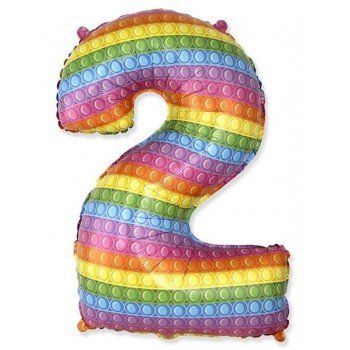 Pop It 2-es szám fólia lufi 69 cm Pop It 2-es szám fólia lufi 69 cm