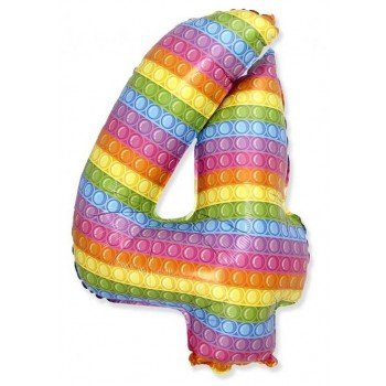 Pop It 4-es szám fólia lufi 69 cm Pop It 4-es szám fólia lufi 69 cm