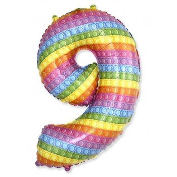 Pop It 9-es szám fólia lufi 69 cm (WP) Pop It 9-es szám fólia lufi 69 cm (WP)