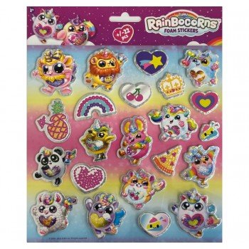 RainBocoRns, Unicorn pufi szivacs matrica szett ezüst díszítéssel RainBocoRns, Unicorn pufi szivacs matrica szett ezüst díszítéssel