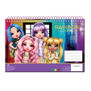 Rainbow High A/4 spirál vázlatfüzet, 30 lapos Rainbow High A/4 spirál vázlatfüzet, 30 lapos