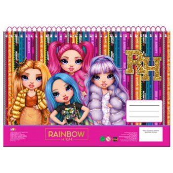 Rainbow High School A/4 spirál vázlatfüzet, 30 lapos Rainbow High School A/4 spirál vázlatfüzet, 30 lapos