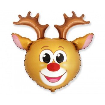 Reindeer Head, Rénszarvas fej fólia lufi 72 cm Reindeer Head, Rénszarvas fej fólia lufi 72 cm