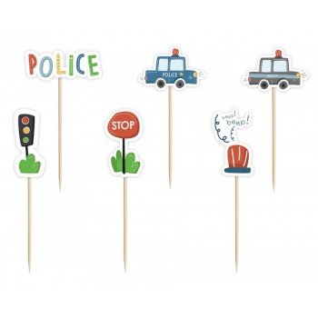 Police, Rendőr díszítő pálca 6 db-os Police, Rendőr díszítő pálca 6 db-os