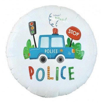 Police, Rendőr fólia lufi 46 cm Police, Rendőr fólia lufi 46 cm