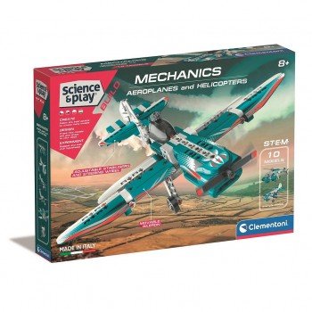 Repülők és helikopterek Mechanics 10 az 1-ben építőjáték Clementoni Repülők és helikopterek Mechanics 10 az 1-ben építőjáték Clementoni