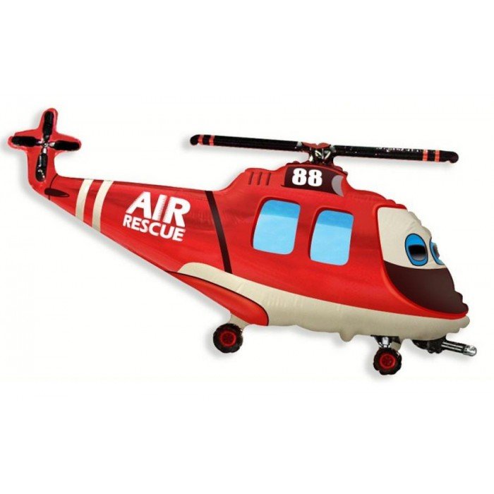 Rescue Helicopter, Mentőhelikopter fólia lufi 61 cm