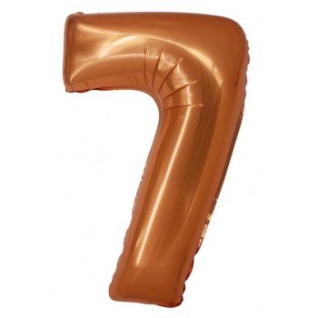 Copper, Réz 7-es szám fólia lufi 76 cm Copper, Réz 7-es szám fólia lufi 76 cm
