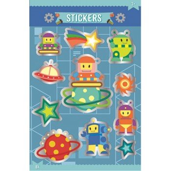 Robot csillámos matrica szett ezüst díszítéssel Robot csillámos matrica szett ezüst díszítéssel