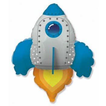 Rocket Blue, Rakéta fólia lufi 61cm (WP) Rocket Blue, Rakéta fólia lufi 61cm (WP)
