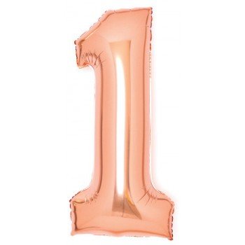 Rose Gold 1-es szám fólia lufi 66 cm Rose Gold 1-es szám fólia lufi 66 cm