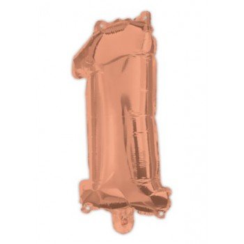 Rose Gold 1-es szám fólia lufi 95 cm Rose Gold 1-es szám fólia lufi 95 cm