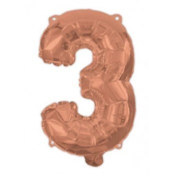 Rose Gold 3-as szám fólia lufi 95 cm Rose Gold 3-as szám fólia lufi 95 cm