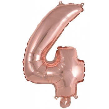 Rose Gold 4-es szám fólia lufi 45 cm Rose Gold 4-es szám fólia lufi 45 cm