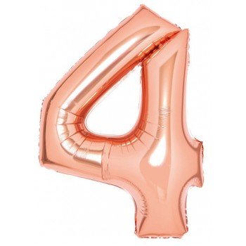 Rose Gold 4-es szám fólia lufi 66 cm Rose Gold 4-es szám fólia lufi 66 cm