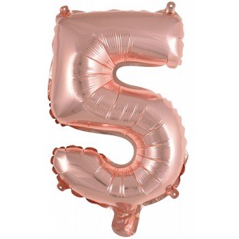 Rose Gold 5-ös szám fólia lufi 46 cm Rose Gold 5-ös szám fólia lufi 46 cm