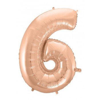 Rose Gold 6-os szám fólia lufi 92 cm Rose Gold 6-os szám fólia lufi 92 cm