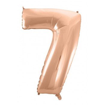 Rose Gold 7-es szám fólia lufi 92 cm Rose Gold 7-es szám fólia lufi 92 cm