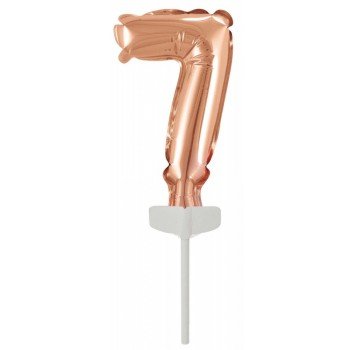 Rose Gold 7-es szám fólia lufi tortára 13 cm Rose Gold 7-es szám fólia lufi tortára 13 cm