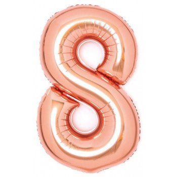 Rose Gold 8-as szám fólia lufi 66 cm Rose Gold 8-as szám fólia lufi 66 cm