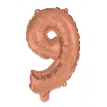 Rose Gold 9-es szám fólia lufi 95 cm Rose Gold 9-es szám fólia lufi 95 cm