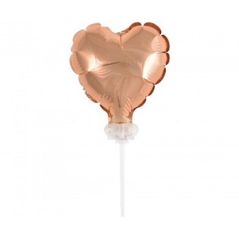 Rose Gold Heart szív fólia lufi tortára 8 cm Rose Gold Heart szív fólia lufi tortára 8 cm