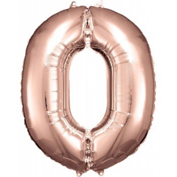 Rose Gold óriás szám fólia lufi 0-ás, 83*66 cm Rose Gold óriás szám fólia lufi 0-ás, 83*66 cm
