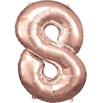 Rose Gold óriás szám fólia lufi 8-as, 83*55 cm Rose Gold óriás szám fólia lufi 8-as, 83*55 cm
