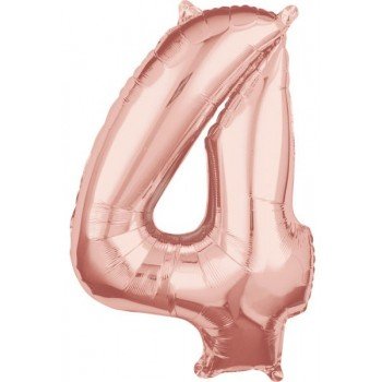 Rose Gold szám fólia lufi 4-es, 66*45 cm Rose Gold szám fólia lufi 4-es, 66*45 cm