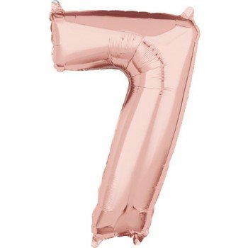 Szám Fólia lufi 7-es, Rose Gold 66*43 cm Szám Fólia lufi 7-es, Rose Gold 66*43 cm